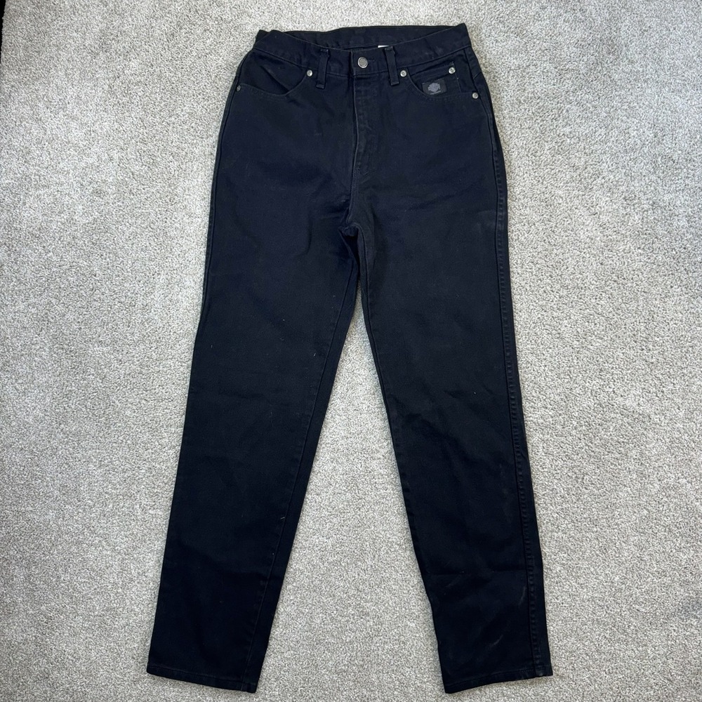 Harley Davidson Jeans Womens 10L Black Vintage Made in USA High Rise Straight